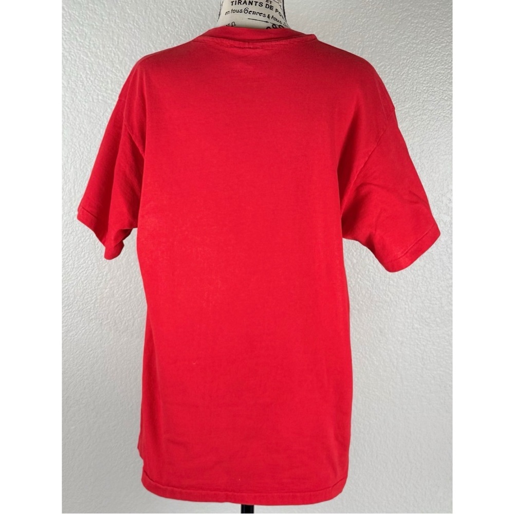 Vintage Moose Unisex Adult 90s Red Abstract Pop Art Animal Nature Tee USA Large - Picture 6 of 10
